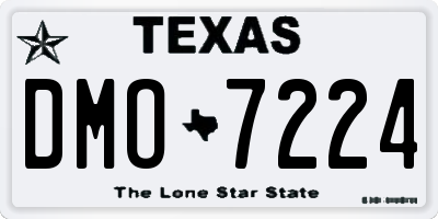 TX license plate DMO7224