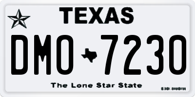 TX license plate DMO7230