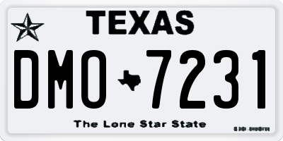 TX license plate DMO7231