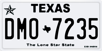 TX license plate DMO7235