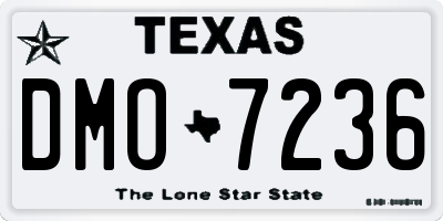 TX license plate DMO7236