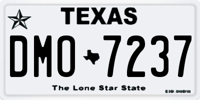 TX license plate DMO7237