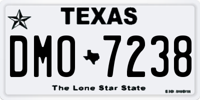 TX license plate DMO7238