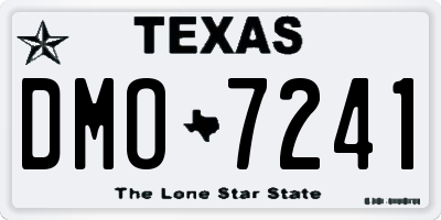 TX license plate DMO7241