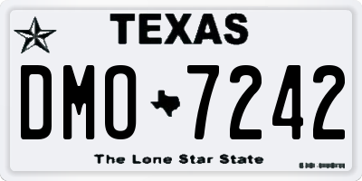 TX license plate DMO7242