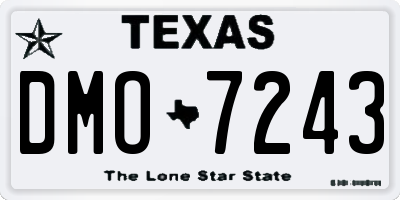 TX license plate DMO7243