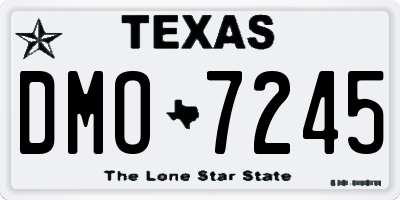 TX license plate DMO7245