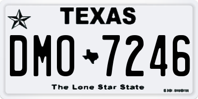 TX license plate DMO7246