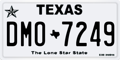TX license plate DMO7249