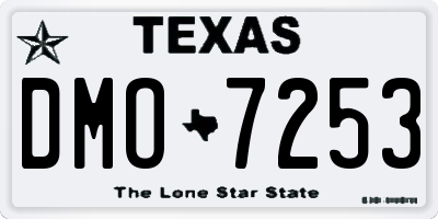 TX license plate DMO7253