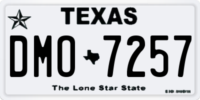 TX license plate DMO7257