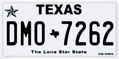 TX license plate DMO7262