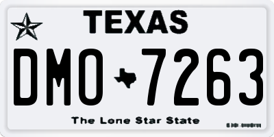 TX license plate DMO7263