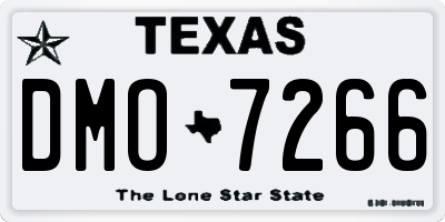 TX license plate DMO7266