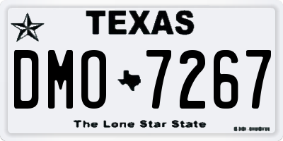 TX license plate DMO7267