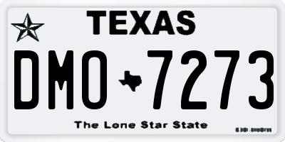 TX license plate DMO7273