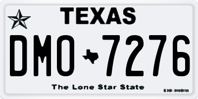 TX license plate DMO7276