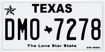TX license plate DMO7278