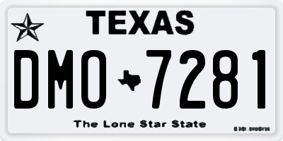 TX license plate DMO7281