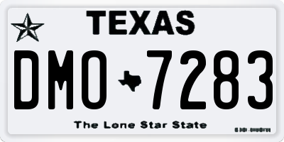 TX license plate DMO7283
