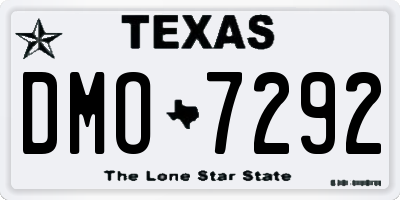 TX license plate DMO7292