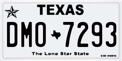 TX license plate DMO7293