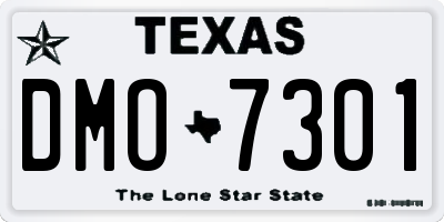 TX license plate DMO7301