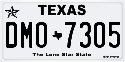 TX license plate DMO7305