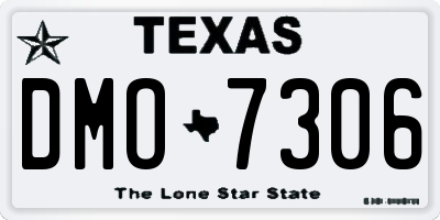 TX license plate DMO7306