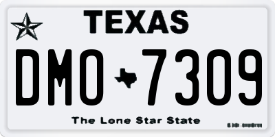 TX license plate DMO7309