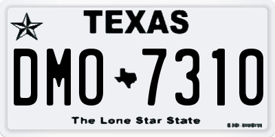 TX license plate DMO7310