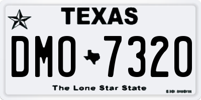TX license plate DMO7320