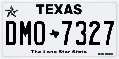TX license plate DMO7327