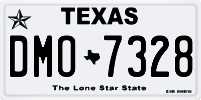 TX license plate DMO7328