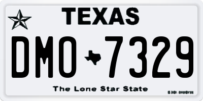 TX license plate DMO7329
