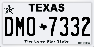 TX license plate DMO7332