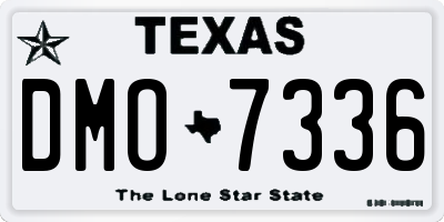 TX license plate DMO7336