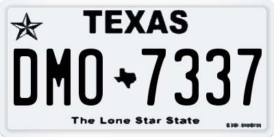TX license plate DMO7337