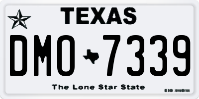 TX license plate DMO7339