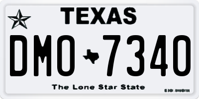 TX license plate DMO7340