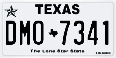 TX license plate DMO7341