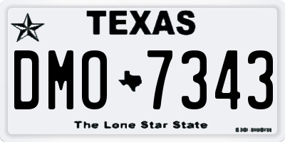TX license plate DMO7343