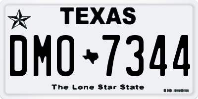 TX license plate DMO7344