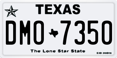 TX license plate DMO7350
