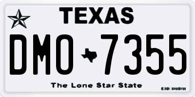 TX license plate DMO7355