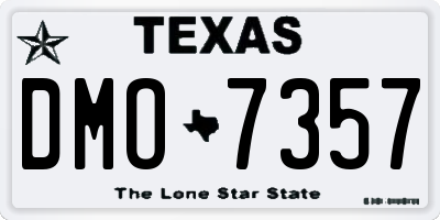 TX license plate DMO7357