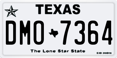 TX license plate DMO7364