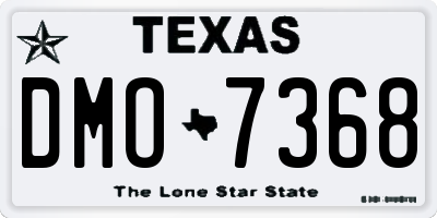 TX license plate DMO7368
