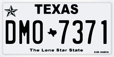 TX license plate DMO7371