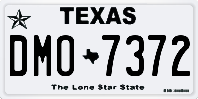 TX license plate DMO7372